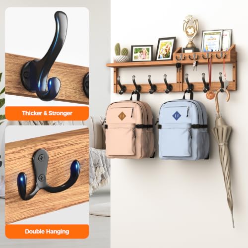 Evermagin 29" Coat Rack Wall Mount with Shelf & 11 H | All Products - Image 7