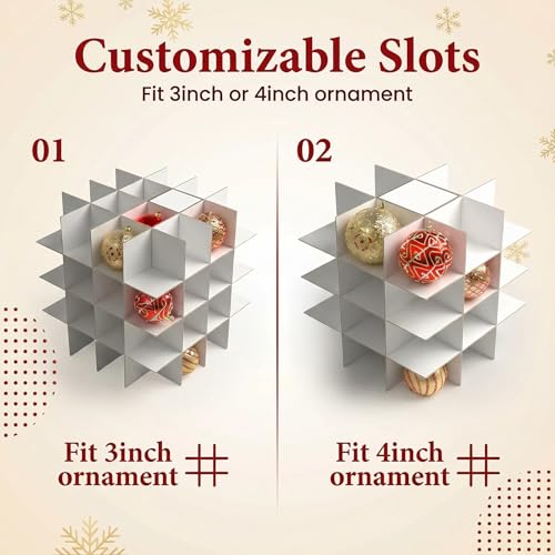 2-Pack Christmas Ornament Organizer Box | Home Organization - Image 3