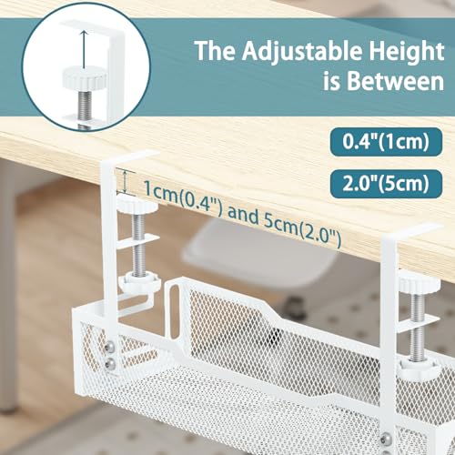 Under Desk Cable Management Tray, No Drill Mesh Cabl - Image 5