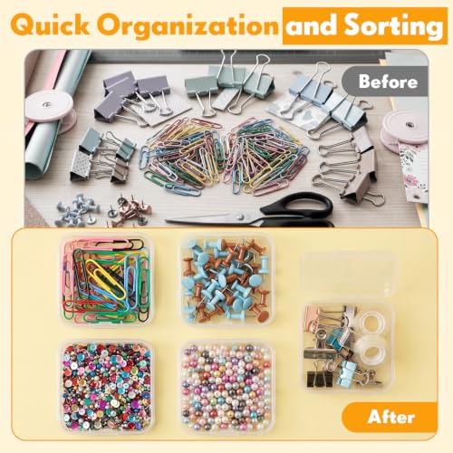 SATINIOR 48 Packs Clear Small Plastic Containers Transparent - Image 6