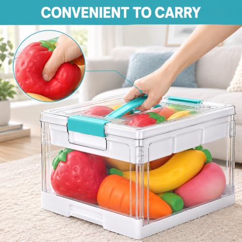 Vtopmart 24 QT Foldable Clear Craft Storage Box,Tray and Dividers - Image 6