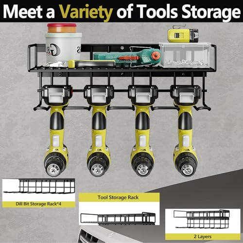 Power Tool Organizer Heavy Duty Wall Mount Drill Tools Holder - Image 5