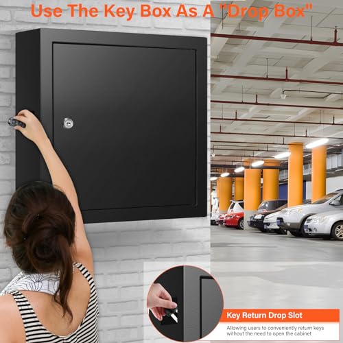 100 Keys Key Cabinet with Drop Slot, Anti-Theft Key Lock Box - Image 5