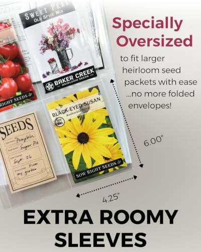 Seed Storage Organizer Bag, Seed Envelopes Binder - Image 4