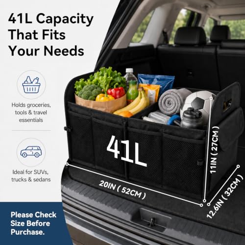 PAT SAM'S Car Trunk Organizer for SUV, Collapsible Storage - Image 3