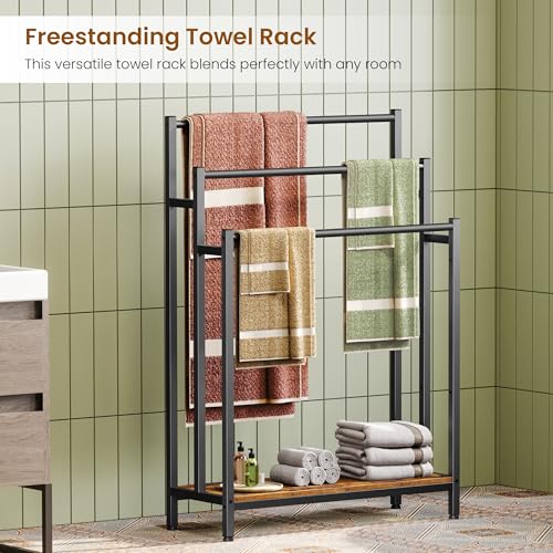 46" Extra Large Freestanding Towel Rack Stand | Bathroom Organizatio - Image 5