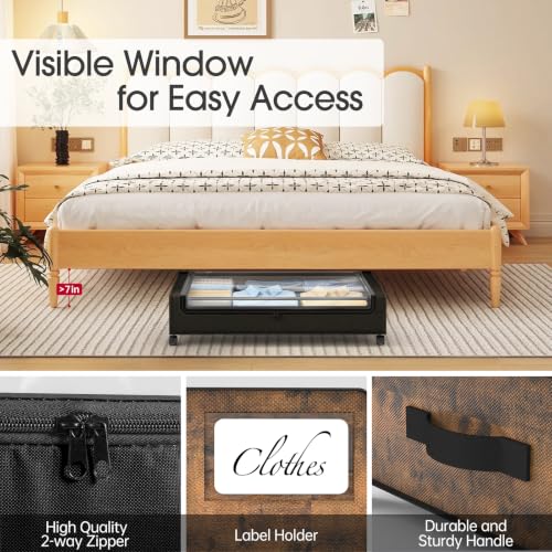 Yecaye Under Bed Storage with Wheels, 2Pack Under Bed - Image 6