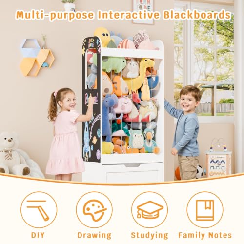 51.2"H Stuffed Animal Storage with Blackboard, Kids Toy Storage - Image 6