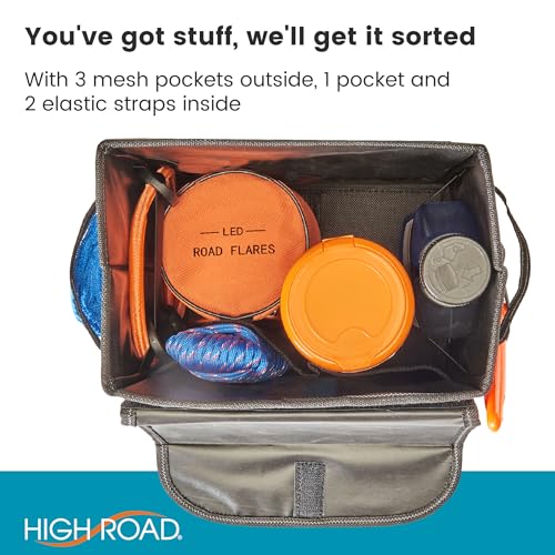 Carganizer Small Car Storage Bin with Lid for Trunk, Front - Image 6