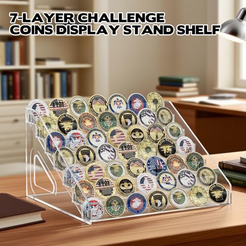 Military Challenge Coin Holder Display Stand 7 Layer - Image 6