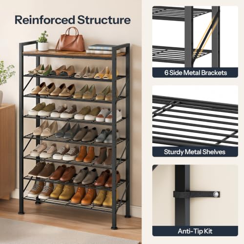 HOOBRO 8 Tier Shoe Rack, Large Capacity Shoe Organiz | All Products - Image 6