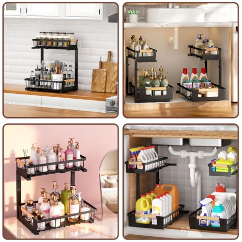 Under Sink Organizers and Storage, 2 Pack L-Shaped P | Under Sink Stor - Image 3