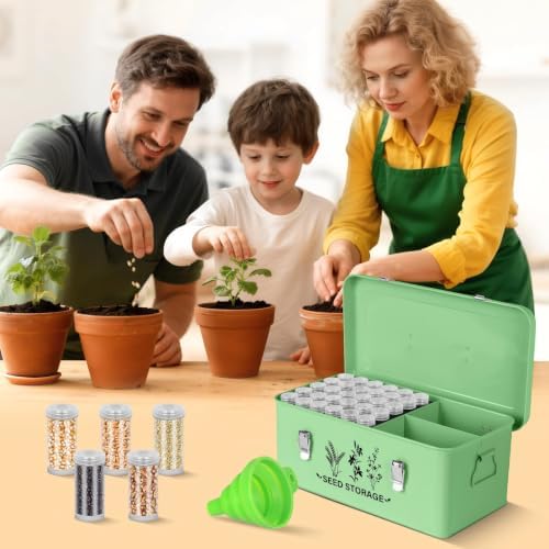 Seed Storage Box Organizer - Metal Garden Seed Storage - Image 3