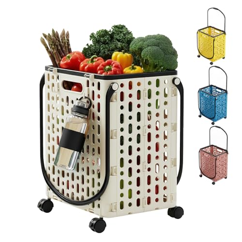 Foldable Rolling Utility Cart with Wheels - Space-Saving - Image 2