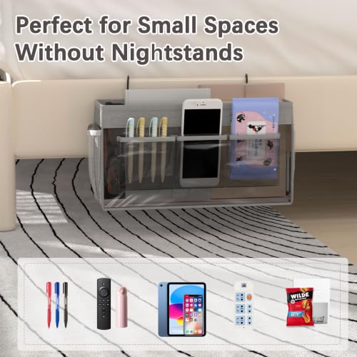Clear PVC Bedside Caddy, Hanging Storage Organizer | Home Organization - Image 7