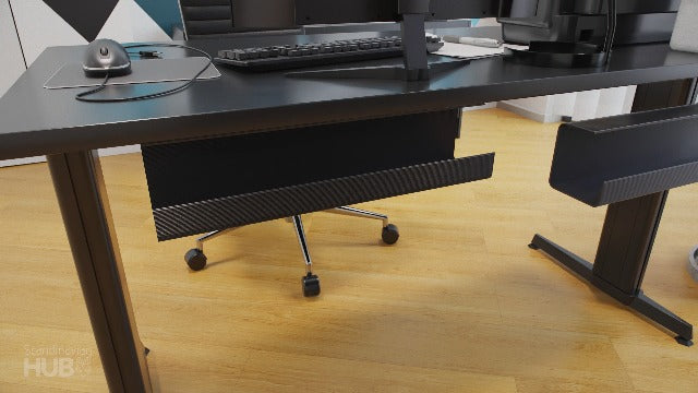 Scanfield Under Desk Cable Management Tray, No-Screw | Small Space Liv - Image 8