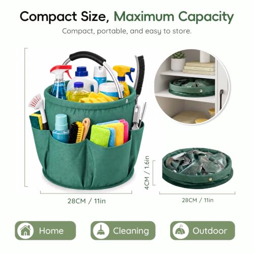 Cleaning Caddy with Handle,Cleaning Supplies Organizer Bucket - Image 4