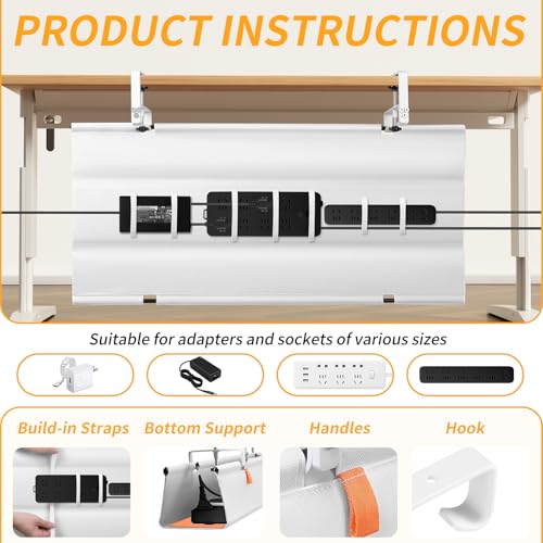 Under Desk Cable Management Tray No Drill,36Inch Cab | All Products - Image 3