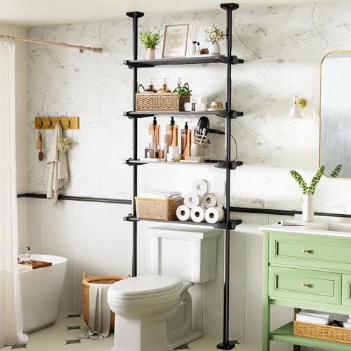Over The Toilet Storage Shelf No Drill 4-Tier | Bathroom Organizatio - Image 2