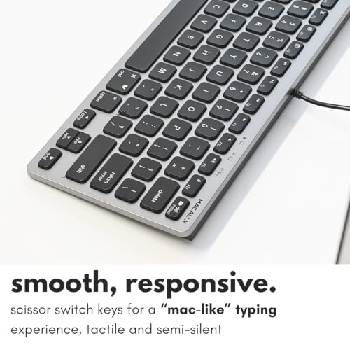 Macally Small USB Wired Keyboard for Mac and Windows - Image 6