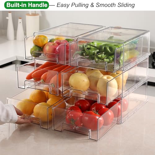 Taiuloo 2 Pack Stackable Refrigerator Organizer Bins - Image 5