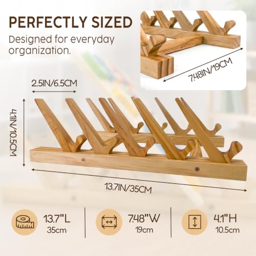 Wooden puzzle rack with a 60° tilt & wide spacing fits - Image 3