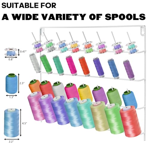 Tosnail 2 Pack 32 Spools Metal Thread Holder, Large Thread Racks - Image 5