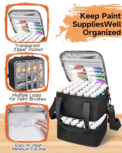 Acrylic Paint Organizer Bag for 72 Bottles (2 oz) | Home Organization - Image 5