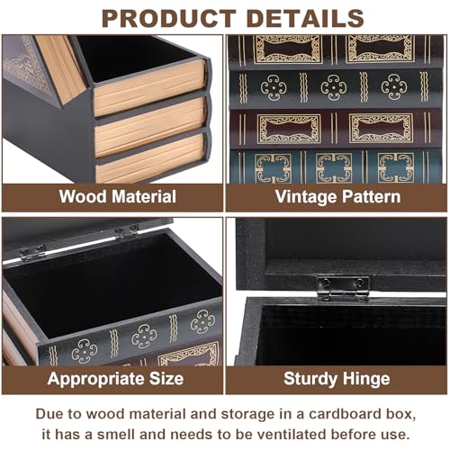Antique Index Card Holder, Wood Index Card Storage Box, 4x6 Inch - Image 7
