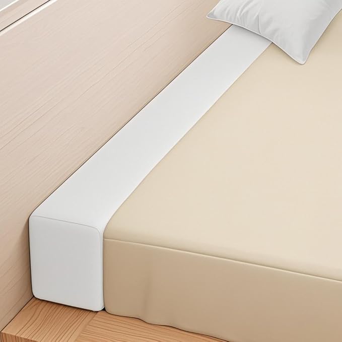 Bed Gap Filler,High-Density Bed Crack Filler with Removable Cover,Mattress Extender for Headboard Gap,Spacer Filler Between Mattress and Wall,Bed Wedge Gap Filler,Full Size,rice-white,78"x6"x6"
