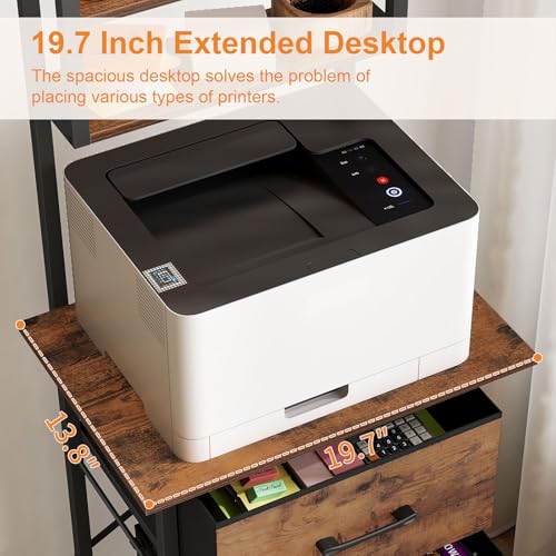 Snughome 3 Drawer Tall File Cabinet with 19.7'' Extended - Image 5