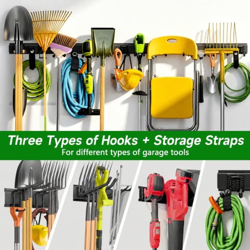 Garage Wall Organizer, 96 in Garden Tool Organizer with 12 - Image 6