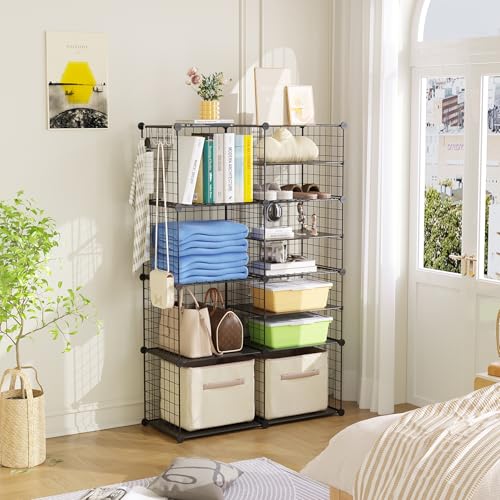C&AHOME Wire Cube Storage Unit, Interlocking Metal Wire - Image 3