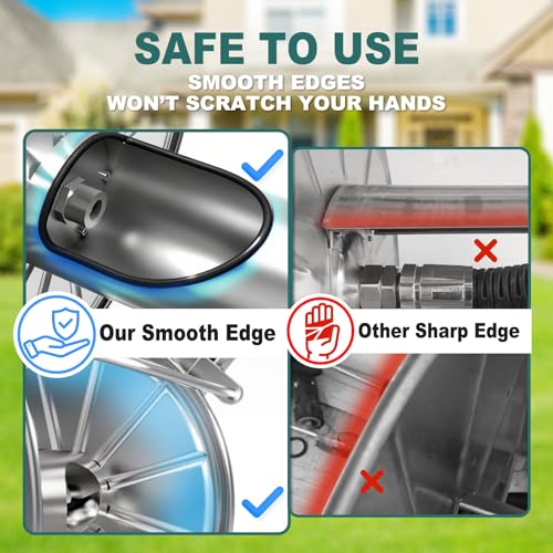 Stainless Steel Garden Hose Reel Heavy Duty, Wall Mount - Image 6