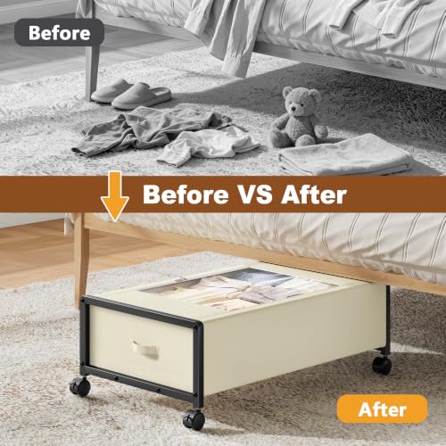 Hoctieon 70L Under Bed Storage with Wheels, 2-Pack Rolling - Image 8