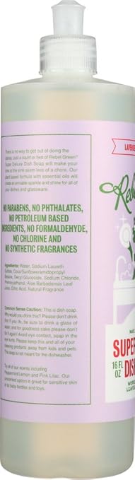 Rebel Green Dish Soap Lavender Grapefruit, 16 oz