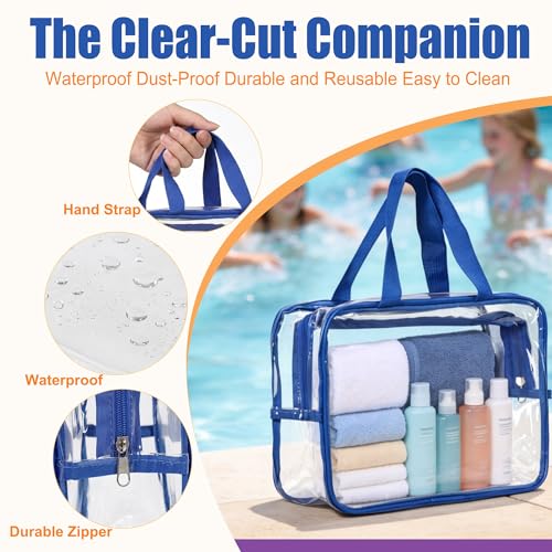 9 Pack Large Clear Toy Storage Bags Waterproof PVC Zipper Pouches - Image 6