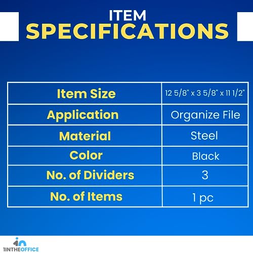 1InTheOffice 3 Tiers File Folder Organizer, Desk Sorter - Image 7