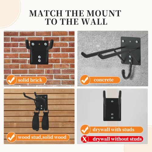 Garage Hooks Heavy Duty, 14-Inch Triangle-Braced Wall Mount - Image 7