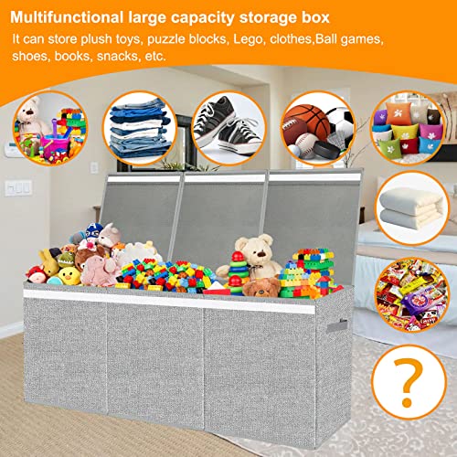 Pantryily Extra Large Toy Box with Lid Foldable Plush Toy - Image 6