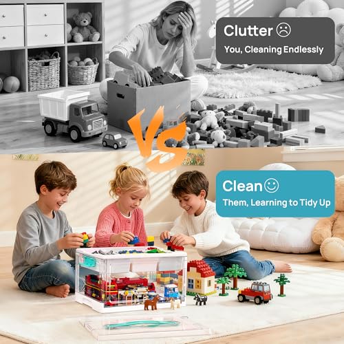 Vtopmart 24 QT Foldable Clear Craft Storage Box,Tray and Dividers - Image 5