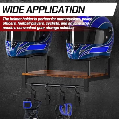 Helmet Holder, Wall Mount Helmet Organizer Rack with | All Products - Image 6