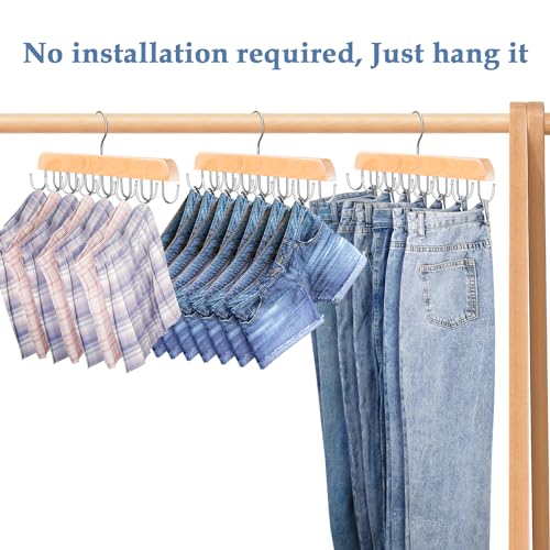 Jean Hangers for Closet, 14 Wood Jeans Hooks Space S | All Products - Image 7