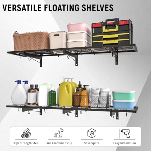 2 Pack Garage Wall Shelves, 46"X 12.5" Garage Shelving - Image 4