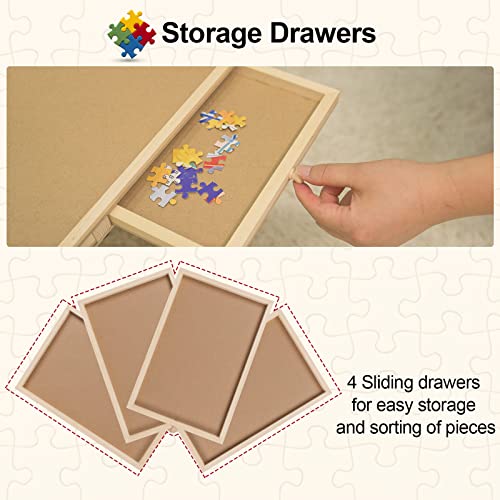 1000 Pieces Puzzle Board with 4 Drawers, Protective Cover - Image 5