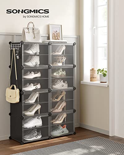SONGMICS Shoe Rack, 8-Tier with Doors, 32-Pair Storage Cabinet - Image 3