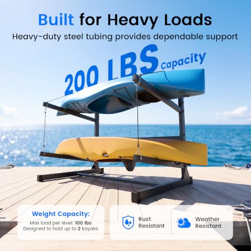 Kayak Storage Rack, 2/3/4 Level Kayak Rack for Garage - Image 4