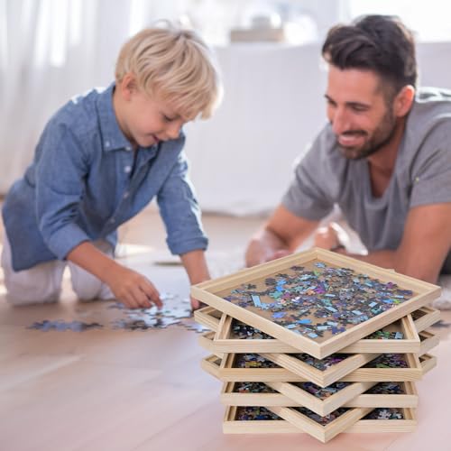 8 Pcs Jigsaw Puzzle Sorting Trays Stackable - 12inch x 12inch - Image 3