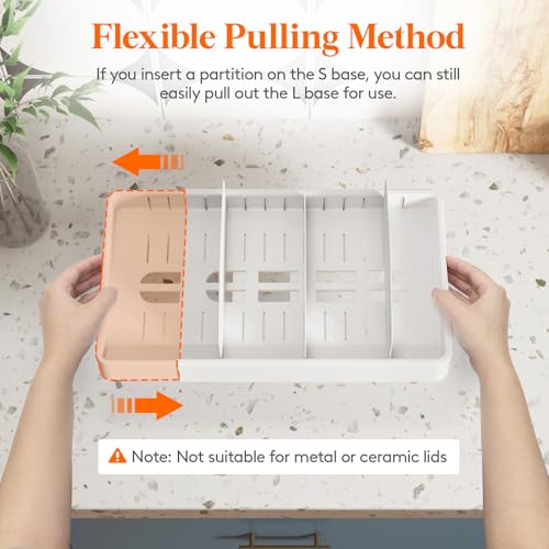 Lifewit Kitchen Cabinet Organizer for Food Contanier Lid with 9 - Image 6