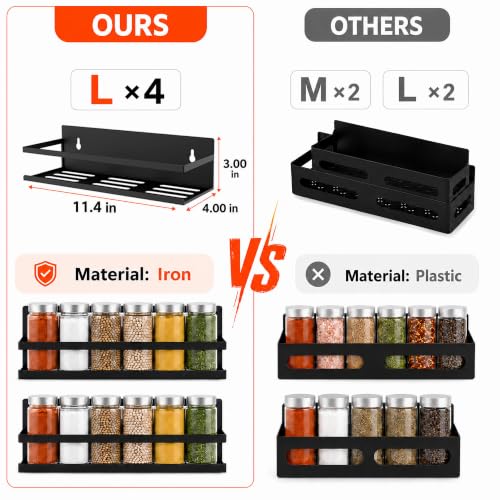 Magnetic Spice Rack 4-Pack – Heavy-Duty, Rust-Resistant - Image 3